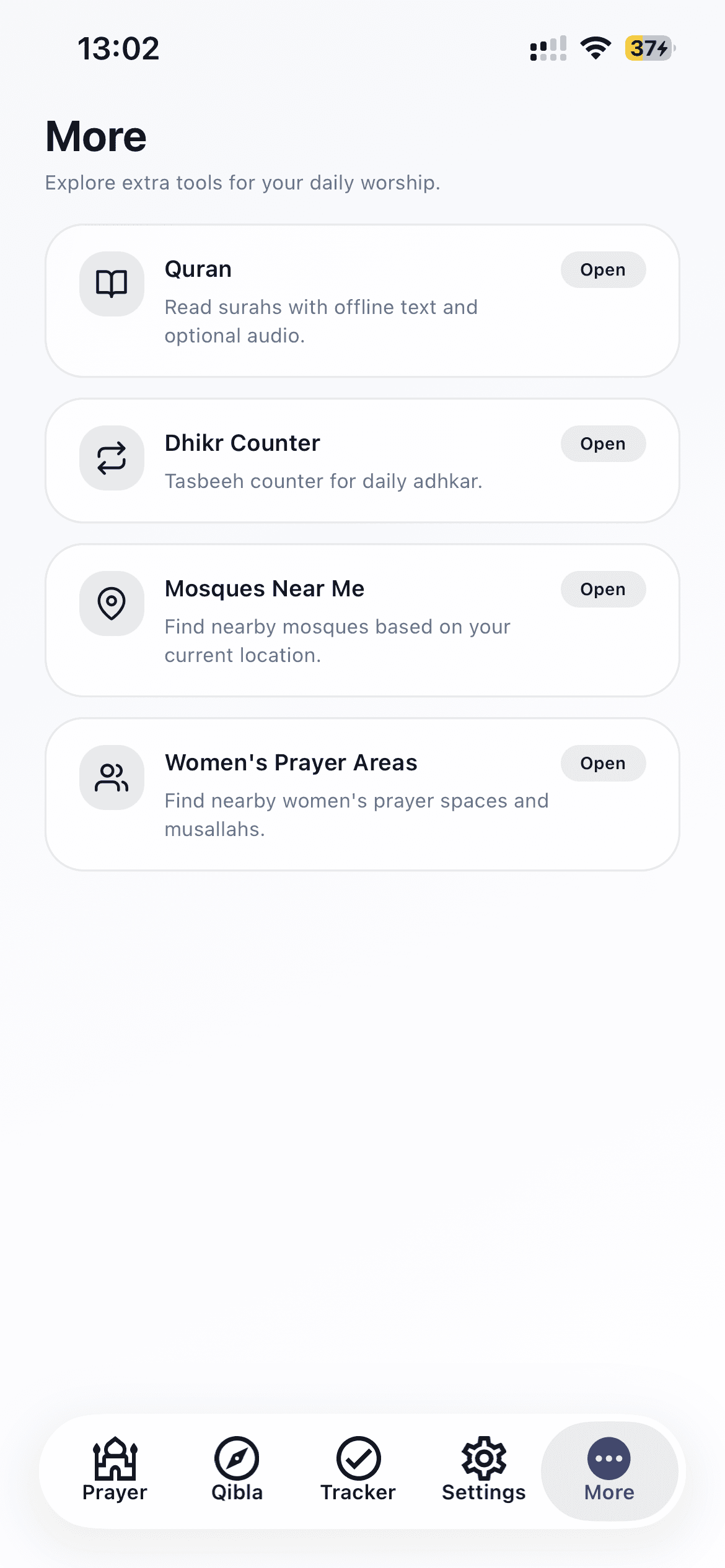 More tab screenshot 1